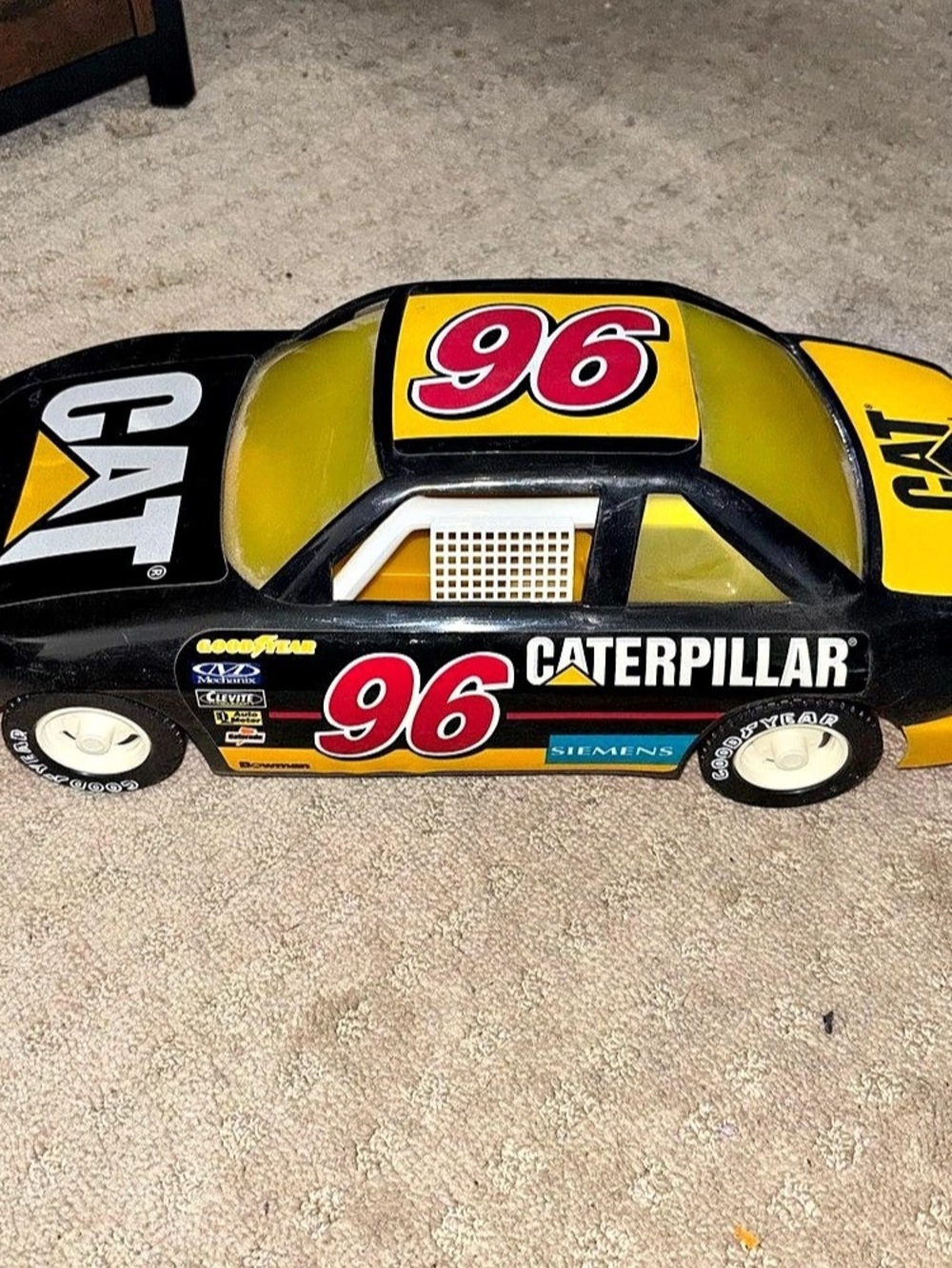 Vintage Caterpillar David Green #96 CAT Racing Toy Car Yellow & Black